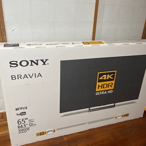 65インチ！TV➕TVスタンドセット！英語表記のみ