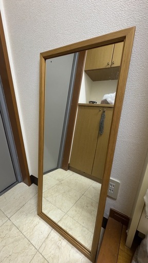 1956年製　
北欧家具 FINNMIRROR アンティーク ビンテージミラー 姿見 鏡 MAKISEN KUVASTIN OY VAMMALA FINLAND フィンランド製 インテリア