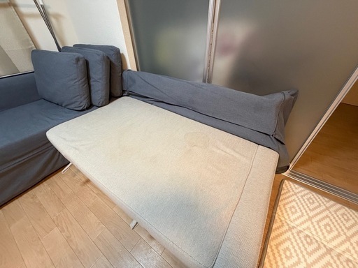 【お取引先決まりました】IKEA フリーヘーテン　3人掛けソファ　ベッド　L字