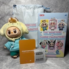 【未開封？】THE MONSTERS × Sanrio Characters ポムポムプリン ぬいぐるみキーホルダーの画像