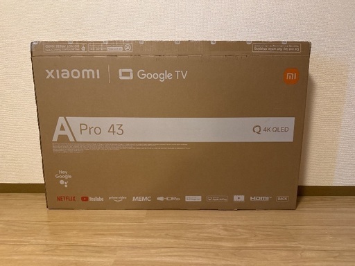 【新品】43インチ4K Googleテレビ2026最新