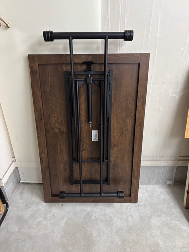 ガス圧昇降式テーブル 120×80cm ブラウン ダイニンT7-GDT120BR