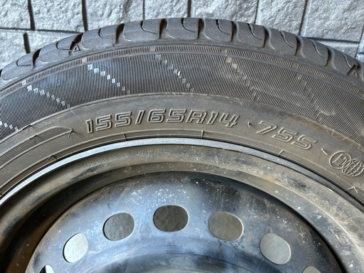 155/65R14    エナセーブEC204 2023年　スチールホイール付　NBOX
