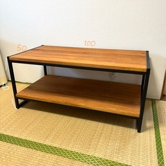 ローテーブル テレビ台　ブラウン2段 ニトリ 100×50×45cmの画像