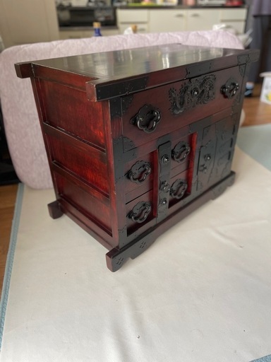 車箪笥 車付タンス 天然木 和箪笥 民芸家具 中古品