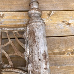 アンティーク鋳鉄製壁付け照明、外灯　アイアン ガーデニング　ジャンクガーデン の画像