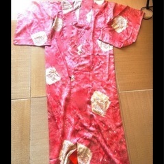 正絹花柄ピンク着物の画像