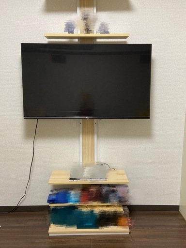 すぐに使える！42型ディスプレイ ＆収納付きテレビスタンド
