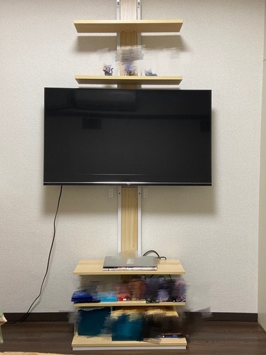 すぐに使える！42型ディスプレイ ＆収納付きテレビスタンド