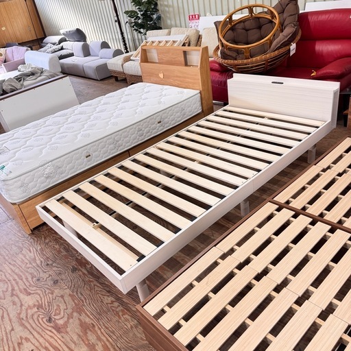 A2219?配達設置可?シングルベッド➕マットレス付きセット　100x200cm?