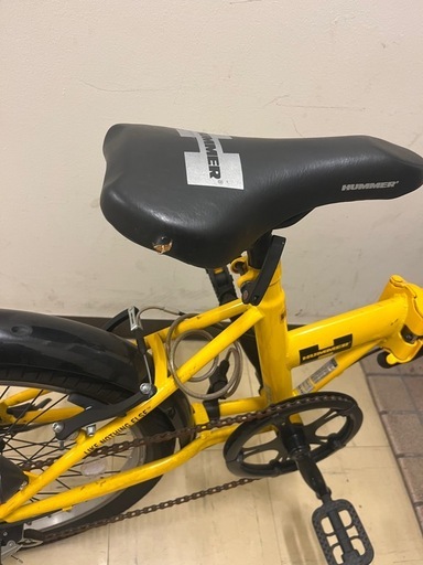 中古自転車 20インチ 6段変速 ハマー折り畳み自転車 軽整備済み 防犯
