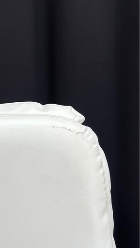 ドレッサー用 回転チェア 白 レザー調 美品