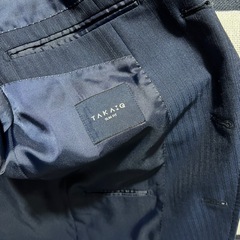 AB7型 メンズスーツ紺ストライプの画像
