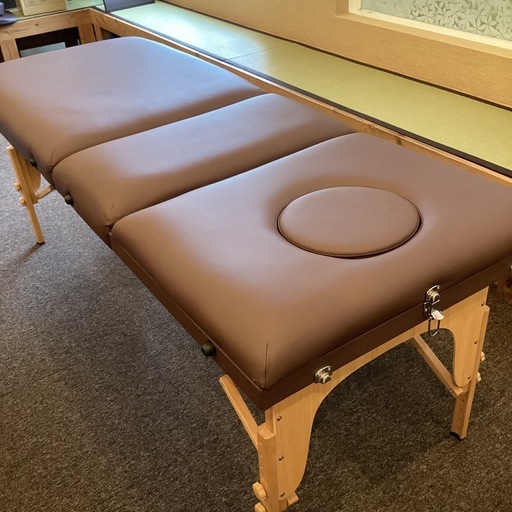 【中古品】木製折りたたみリクライニングベッド