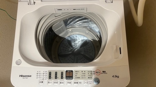 お譲り方決まりました【無料】ハイセンス 洗濯機 4.5kg（HW-T45F）2021 