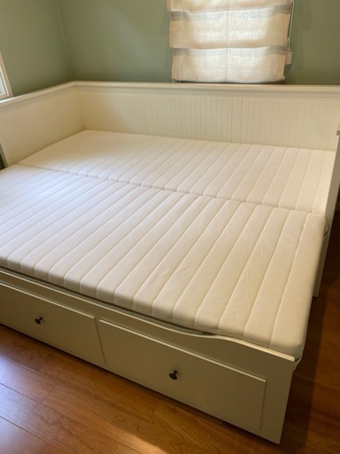 [IKEA/イケア/通販]HEMNES ヘムネス デイベッド 引き出し3/マットレス2付き, ホワイト