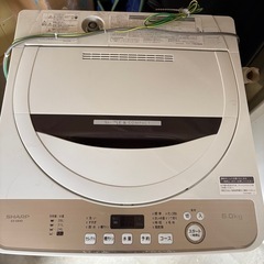 (受付終了)洗濯機　SHARP ES-GE6D  2019年　6kgの画像
