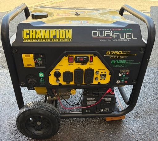 チャンピオン 発電機 7000W 50/60Hz ガソリン/LPガス対応【CPG7800DF-J】