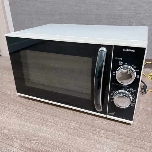 ELSONIC電子レンジ20L/フラットタイプ/ヘルツフリー/ECGFMW603 ELSONIC 電子レンジ[20L/フラットタイプ/ヘルツフリー/ホワイト
