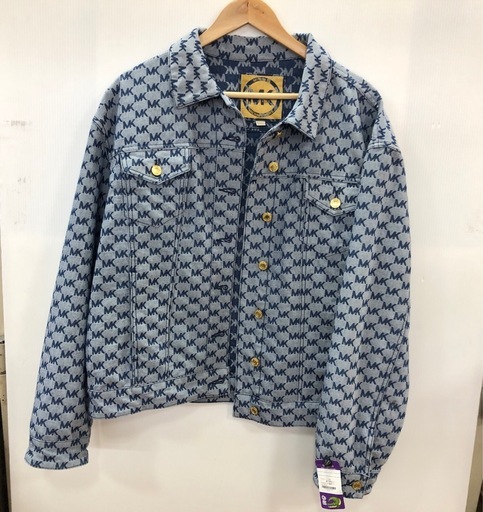 ジモティ割引有★【ジャングルジャングル岸和田店】MICHAEL KORS　MK　マイケルコース　総柄　デニムジャケット　南大阪 岸和田市 貝塚市 泉佐野市 和泉市 忠岡町 熊取町