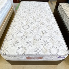 白岡市 シングルベッド マットレス付き ホワイト 一人暮らしにおすすめ 中古 格安 早い者勝ちの画像