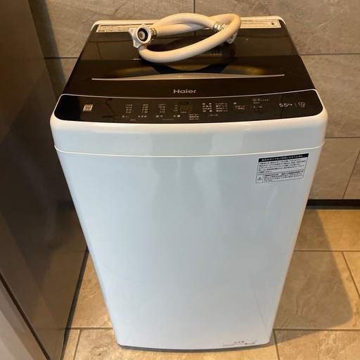 美品激安全自動洗濯機22年製☆Haier 5.5kg 洗濯機 JW-U55A (QR) 布袋の 