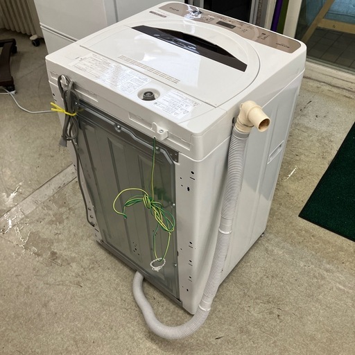坂2604-212 SHARP 洗濯機 ES-GE6F-T 6.0kg 2021年製 動作確認済み キズ汚れ有り