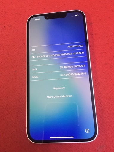 iPhone16e  128GB　B100%