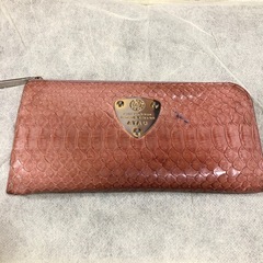 アタオバイソン素材ヘビ皮ピンク色の画像