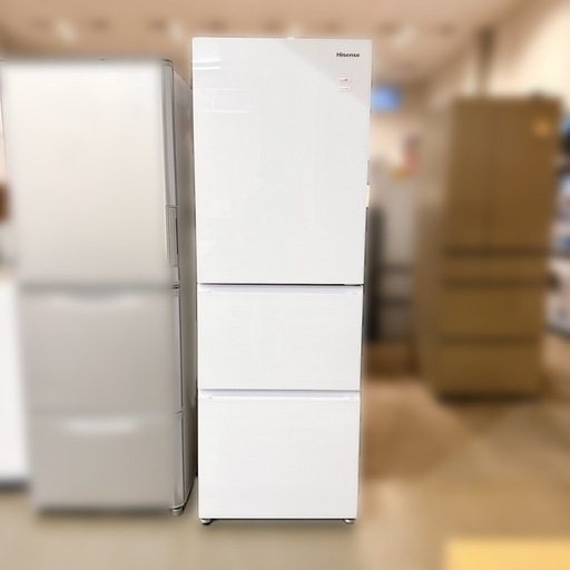 白岡市 2024年製 Hisense ハイセンス ノンフロン冷凍冷蔵庫 358L ホワイト 中古 格安 早い者勝ち