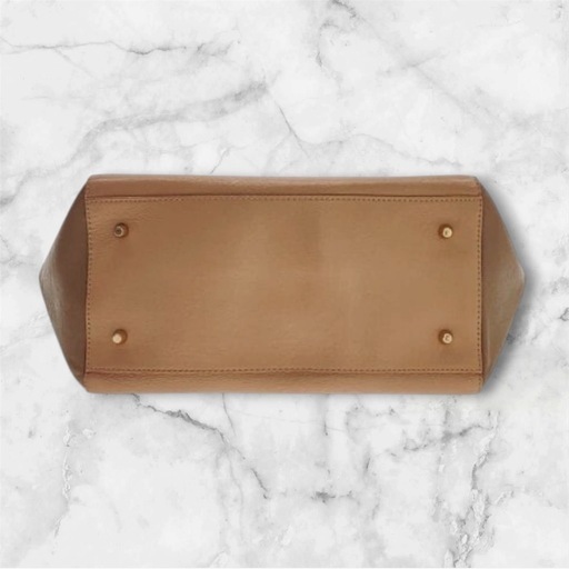 FURLA フルラ　ハンドバッグ　ベージュ　ブラウン　バイカラー
