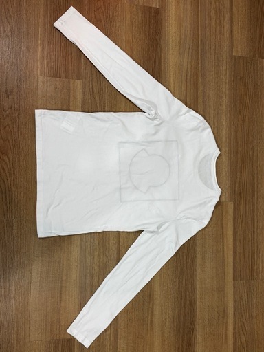 MONCLER モンクレール ロンT 長袖Tシャツ バンダナ柄ロゴ ホワイト　