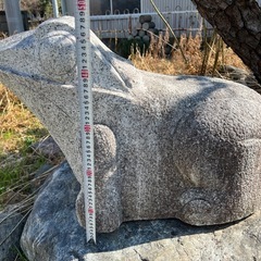 石　置物　蛙　カエル　約70cm　庭石の画像