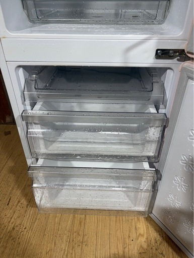 D0611 Haier ハイアール 2ドア冷蔵庫 148L 2021年製 扉薄ピンク
