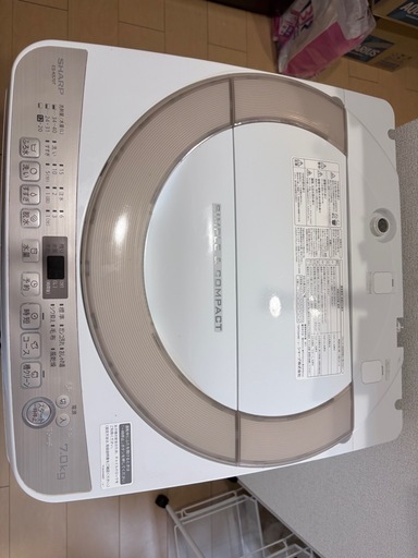 洗濯機SHARP ES-KS70T-N（2018） (エナ) 名和の生活家電《洗濯機》の 
