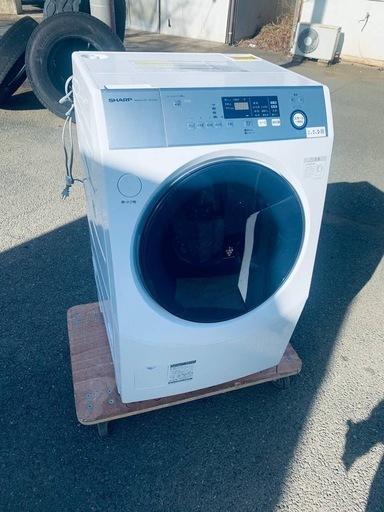 EJ6125番 SHARP ドラム式電気洗濯乾燥機 ES-H10D-WR