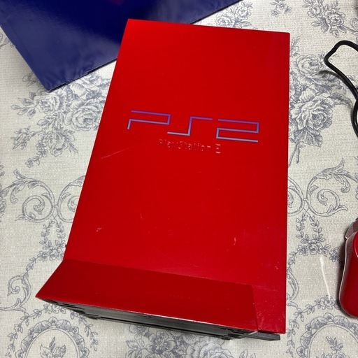 PS2 本体 レッド 限定カラー　箱付き コントローラー付 動作未確認