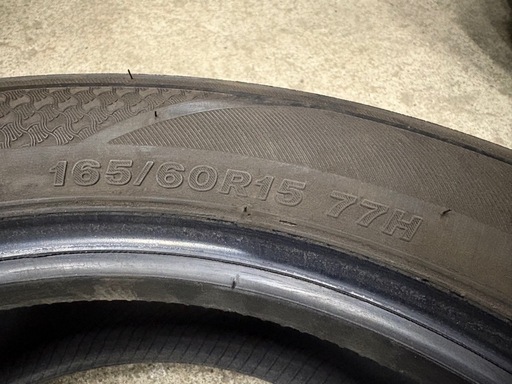 BS REGNO 165/60R15 4本 溝あり夏タイヤ中古 レグノ ハスラーデリカD2ソリオなどに