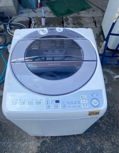 NO B583?福岡市内配送設置無料✨?ES-GV8D-S 全自動洗濯機 シルバー系 [洗濯8.0kg /乾燥機能無 /上開き]  2