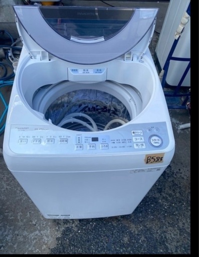 NO B583?福岡市内配送設置無料✨?ES-GV8D-S 全自動洗濯機 シルバー系 [洗濯8.0kg /乾燥機能無 /上開き]  2