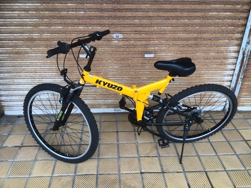 シマノ18段変速　KYUZO MTB 26インチ　折りたたみMTB   山遊び　キャンプ　通勤用