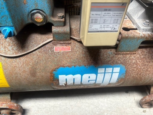 明治　meiji コンプレッサー　G-22K?3馬力80L