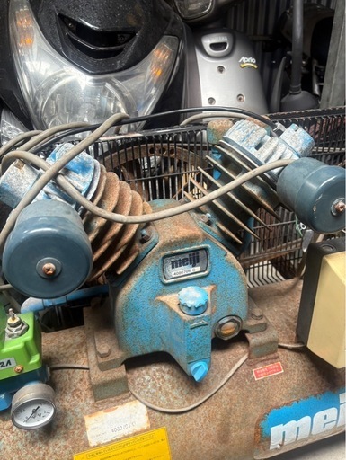 明治　meiji コンプレッサー　G-22K?3馬力80L