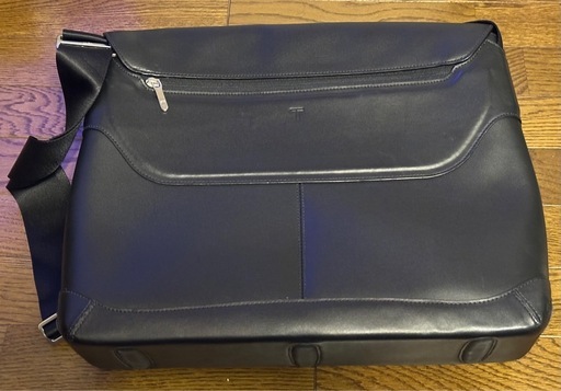 美品 TUMI 2948D T-Track Tas Messenger Laptop / トゥミ フラップ式 スムースレザー 牛革 メ