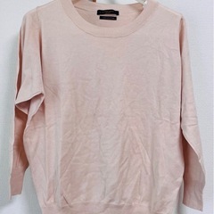 LAPIS LUCE PER BEAMS 薄ピンク 長袖ニットセ...