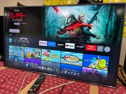 ハイセンス 43V型 4K液晶テレビ 43A6800 スマートテレビ 動画アプリ　美品