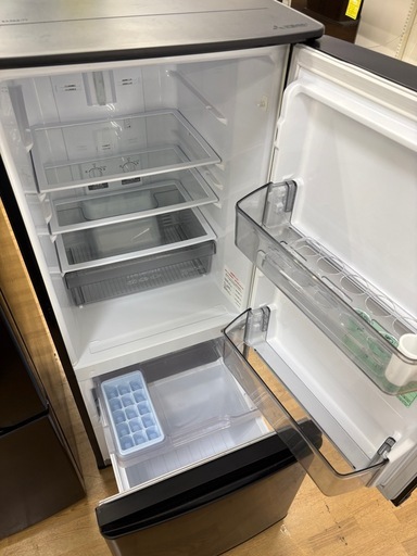 【ドリーム川西店限定】☆ジモティー見たよ割引☆  三菱 2ドア冷蔵庫 MR-P15EG-B 21年 クリーニング済み 【2125560