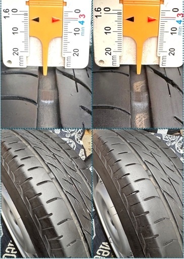 ⑤155/65R14 中古タイヤホイール2本