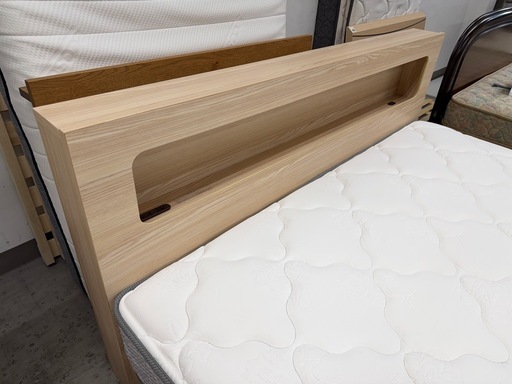 【愛品館 江戸川店 】FranceBed 収納付きワイドダブルベッド 150cm（フランスベッド）