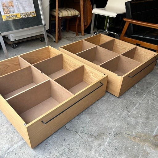 [2個セット]無印良品 オーク材 ベッド下収納 ベッド下 引き出し 収納ボックス 引き出し収納 木製収納 収納ケース ベッド収納 無印